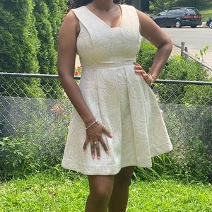 Vintage Covington Ivory Tea Length Dress Size 10